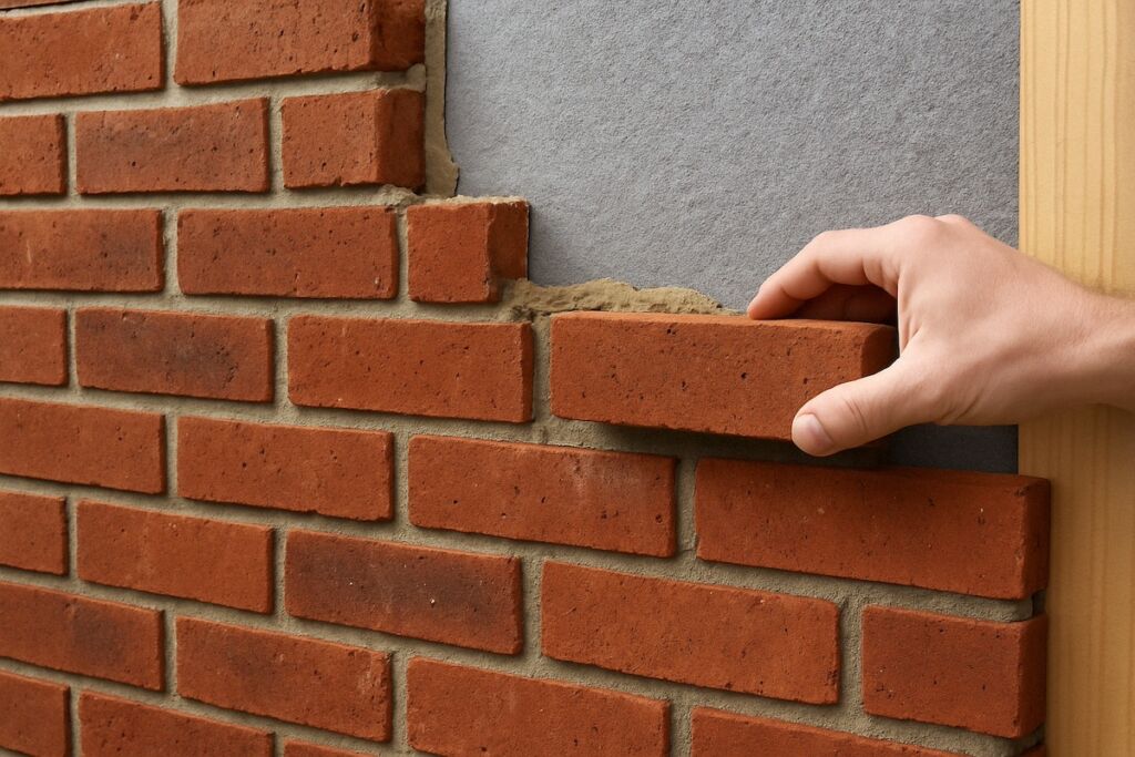 Brick Veneer Installation Costs and Pricing Guide - Textured Brick Veneer Finish Cost